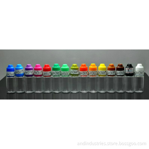 Factory Price 5/10/15/20/30ml PE/Pet E Liquid Plastic Dropper Bottle with Childproof Triangle Blind Mark Long Thin Tip